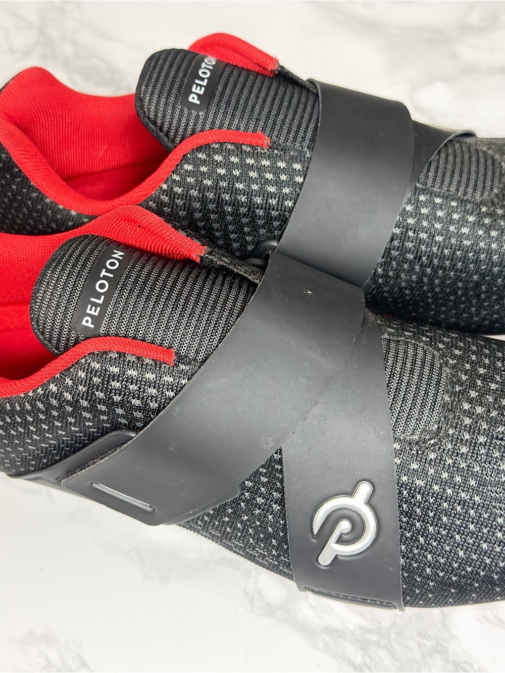 NEW Peloton Altos Cycling Shoes Men 8.5 Women 10 Black Red LOOK Delta Cleats
